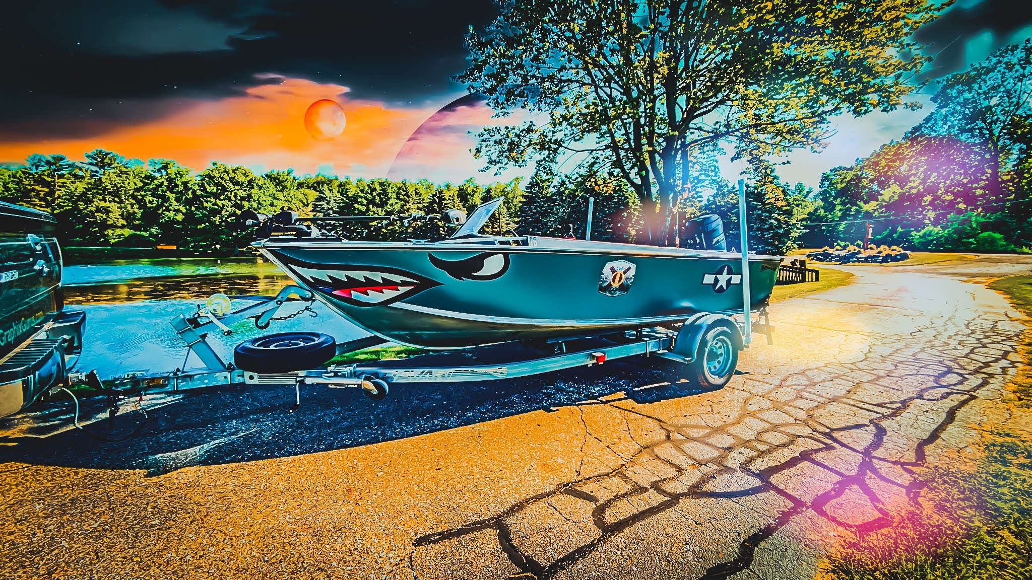 Custom Fishing Boat Wrap for Sponsors